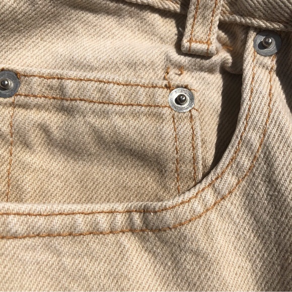 Baggy jeans beige tan NewTime size 32-34 yellow light brown style y2k streetwear - Picture 9 of 11